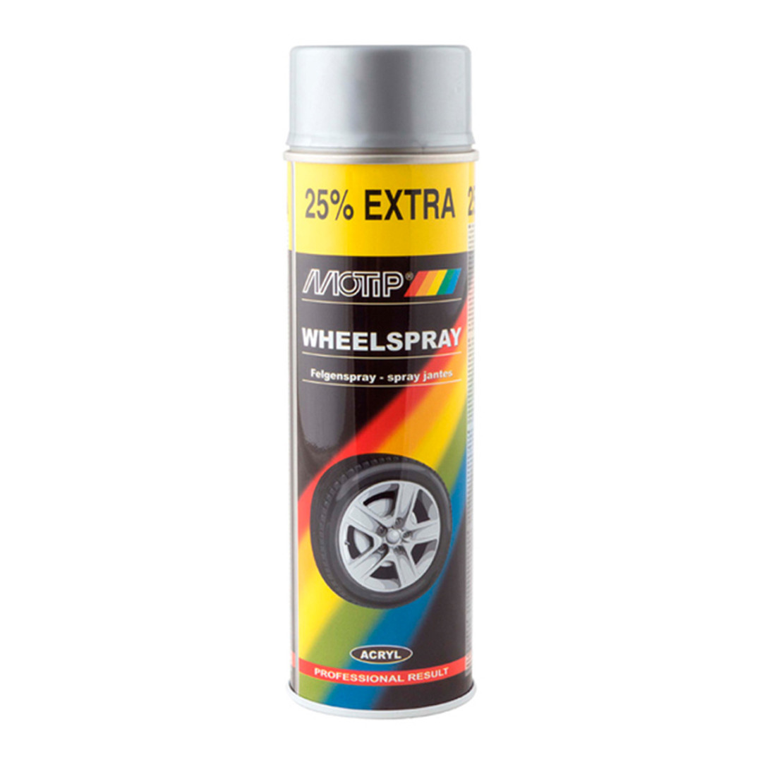 Фарба акрилова для дисків Motip Wheel Spray срібло в аерозолі 500мл